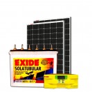 Exide Solar Combo Inverter 1100 + 6LMS100L Battery + 160 Watts X 2 Panels
